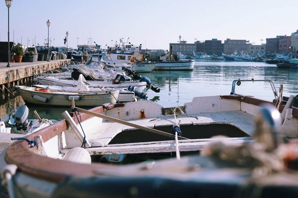The port as seen during my day trip to Anzio from Rome