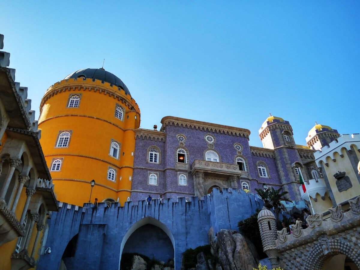 View of colourful Pena palace, Sintra, Portugal