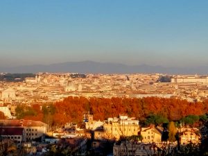Ηλιοβασίλεμα στη Ρώμη, στο Τζανίκολο τον όγδοο λόφο της πόλης